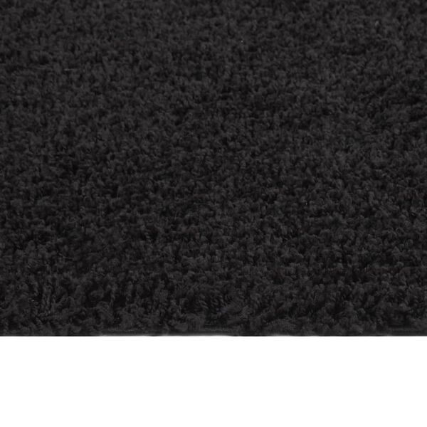vidaXL Alfombra de pelo largo negro 200x290 cm
