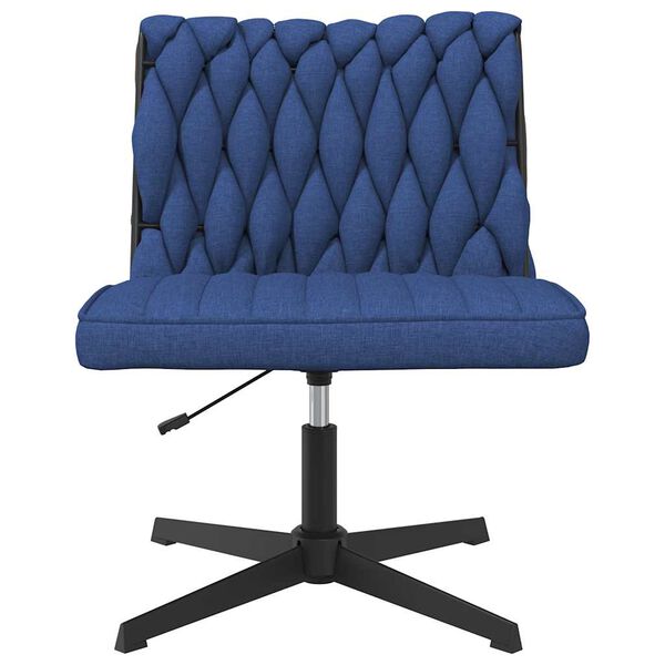 vidaXL Silla de oficina giratoria de tela azul