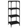 vidaXL Estanter&iacute;a madera contrachapada y acero negro 40x33x100 cm