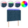 vidaXL Cabecero con LED de terciopelo azul oscuro 93x16x118/128 cm