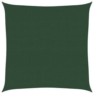 vidaXL Toldo de vela HDPE verde oscuro 160 g/m&sup2; 6x6 m