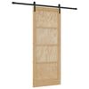 vidaXL Puerta Corredera Natural y negro 86 x 211 cm