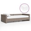 vidaXL Sof&aacute; cama con colch&oacute;n USB de tela gris taupe 90x200 cm