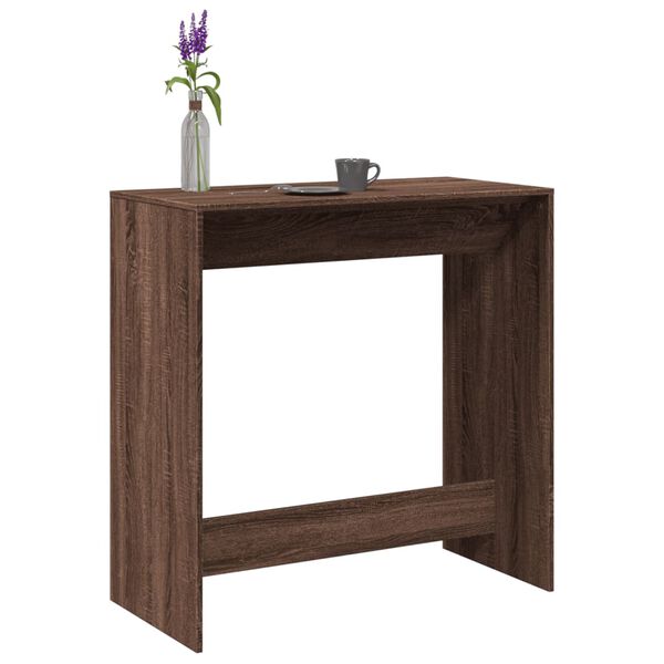 vidaXL Mesa alta de bar madera ingenier&iacute;a marr&oacute;n roble 102x50x103,5 cm
