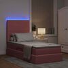 vidaXL Cama con almacenamiento y LED Rosa 100 x 200 cm Terciopelo
