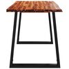 vidaXL Mesa de comedor con borde vivo madera maciza acacia 110x70x75cm
