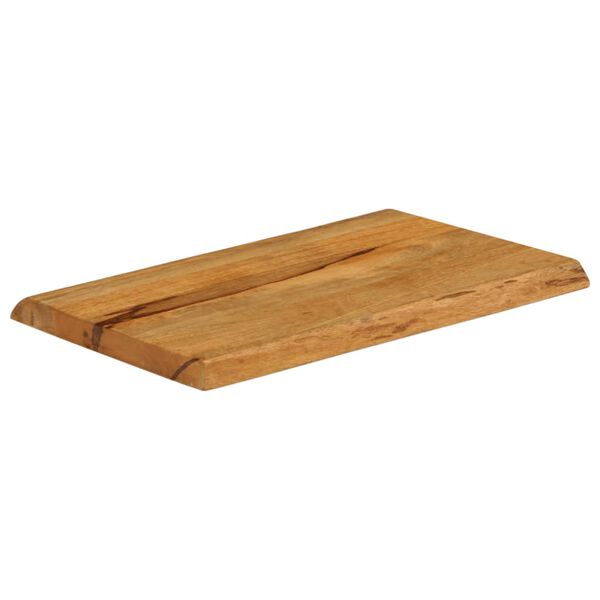 vidaXL Tablero de mesa borde natural madera maciza mango 60x40x2,5 cm