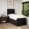 vidaXL Cama box spring con colch&oacute;n tela negro 90x190 cm