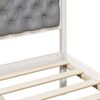 vidaXL Estructura de cama con cabecera Gris Claro 150 x 200 cm