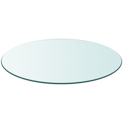 vidaXL Tablero de mesa de cristal templado redondo 900 mm