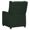 vidaXL Sill&oacute;n de masaje elevable tela verde oscuro