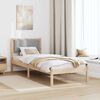 vidaXL Estructura de cama Gris Claro 80 x 200 cm Madera de pino macizo