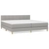 vidaXL Cama box spring con colch&oacute;n tela gris claro 200x200 cm