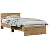 vidaXL Estructura de cama con cabecero Roble artisan 75 x 190 cm