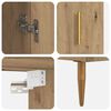 vidaXL Aparador alto 2 pcs Roble artesanal Madera de ingenier&iacute;a