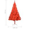 vidaXL &Aacute;rbol de Navidad preiluminado con luces y bolas rojo 210 cm