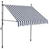 vidaXL Toldo manual retr&aacute;ctil con LED azul y blanco 200 cm