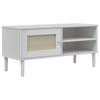 vidaXL Mueble de TV SENJA aspecto rat&aacute;n madera pino blanco 106x40x49cm