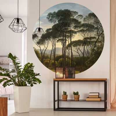WallArt Círculo de papel pintado Umbrella Pines in Italy 142,5 cm