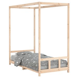 vidaXL Estructura de cama infantil madera maciza de pino 90x190 cm