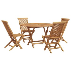 vidaXL Conjunto de Comedor de Jardín 5 pcs Marrón