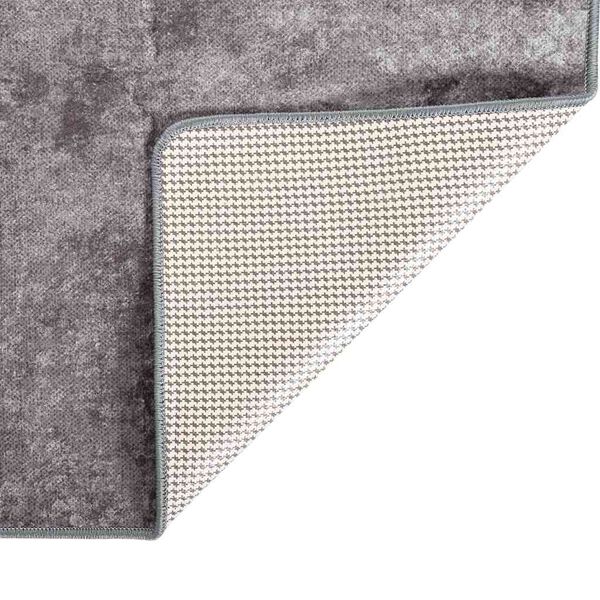 vidaXL Alfombra lavable gris 120x180 cm