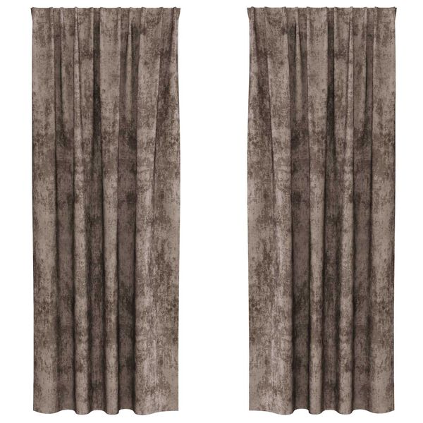 vidaXL Cortinas de Terciopelo 2 pcs Capuchino 245 x 140 cm Terciopelo