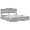 vidaXL Estructura de cama Gris Sonoma 200 x 200 cm Madera Ingenieril