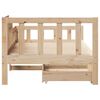 vidaXL Sofá cama con cajones madera maciza de pino 80x200 cm