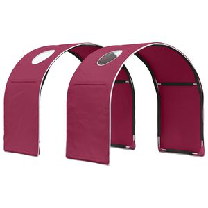 vidaXL T&uacute;nel de cama 2 pcs Rojo 211 x 52,5 x 2 cm Poli&eacute;ster