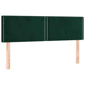 vidaXL Cabeceros terciopelo verde oscuro 144x5x78/88 cm