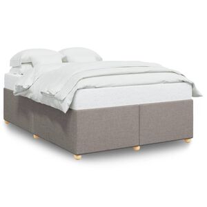 vidaXL Cama sin colch&oacute;n tela gris taupe 160x200 cm