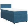 vidaXL Cama box spring con colch&oacute;n terciopelo azul oscuro 80x200 cm