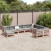 vidaXL Set de sof&aacute;s de jard&iacute;n 10 pzas con cojines madera abeto Douglas