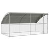 vidaXL Gallinero con 1 puerta 2 uds. Plateado 400x200x200cm
