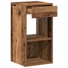 vidaXL Mesillas de noche con caj&oacute;n 2 uds madera vieja 35x34x66,5 cm
