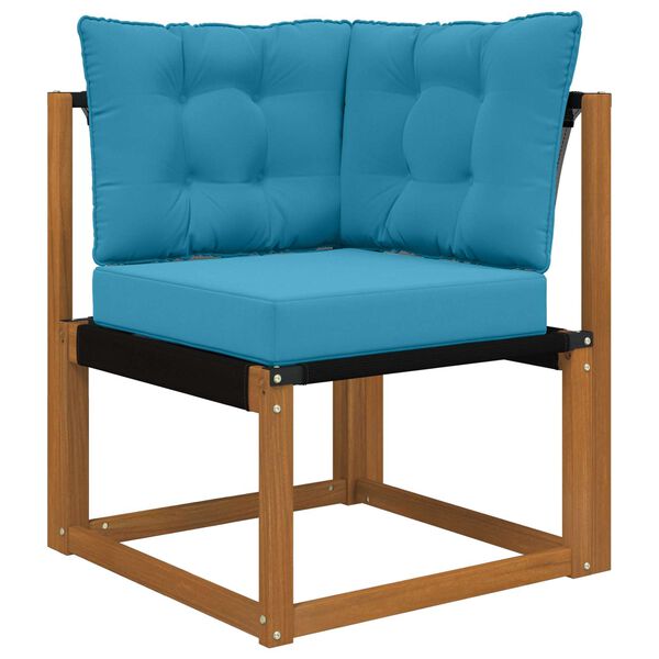 vidaXL Coj&iacute;n para sof&aacute; de exterior 3 pcs Azul Royal Poli&eacute;ster