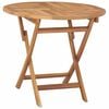 vidaXL Mesa de jard&iacute;n plegable Natural &Oslash; 90 x 75 cm