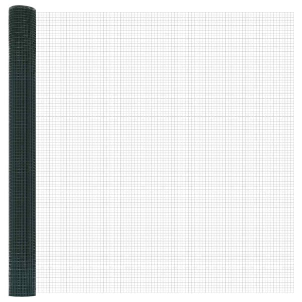 vidaXL Cerca de Alambre Soldado Verde 1.6 x 10 m Acero