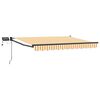 vidaXL Toldo manual retr&aacute;ctil con LEDs Naranja y 3,5 x 2,5 m