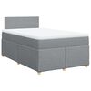 vidaXL Cama box spring con colch&oacute;n tela gris claro 120x200 cm