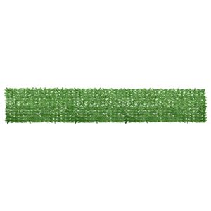 vidaXL Toldo para balc&oacute;n con hojas verde 600x100 cm