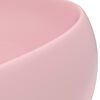 vidaXL Lavabo de lujo redondo cer&aacute;mica rosa mate 40x15 cm