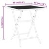 vidaXL Mesa de jardín malla metálica expandida antracita 60x60x72 cm