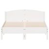 vidaXL Estructura de cama sin colch&oacute;n madera de pino blanca 140x190 cm