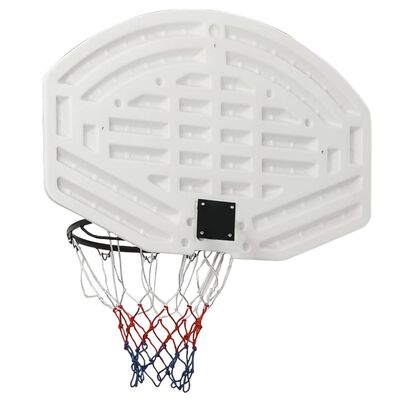 vidaXL Tablero de baloncesto polietileno blanco 90x60x2 cm