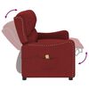 vidaXL Sill&oacute;n reclinable de masaje 2 plazas tela rojo tinto