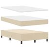 vidaXL Cama tipo Box Spring con colch&oacute;n Crema 120 x 190 cm tela