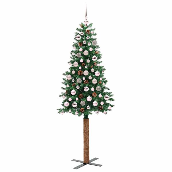 vidaXL &Aacute;rbol de Navidad Delgado con 300 LED con soporte Verde 180 cm