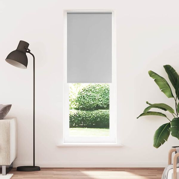 vidaXL Estor Enrollable Opaco gris claro 85x210 cm Tela Ancho 80,7 cm